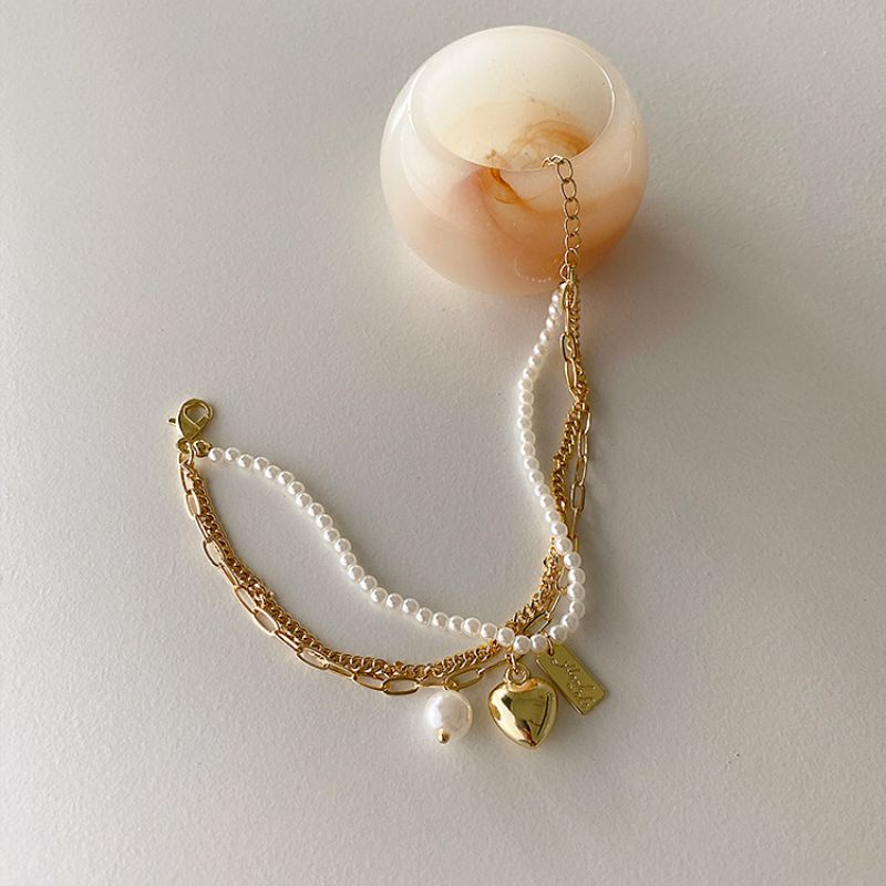 Vòng tay nữ titan - Lắc tay titan nữ trái tim nhiều lớp thời trang, cá tính ZaZa.accessories ZZ VT143