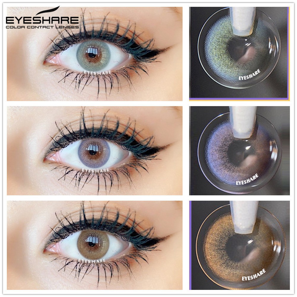 Cặp kính áp tròng EYESHARE nhiều màu sắc tùy chọn thời trang trẻ trung