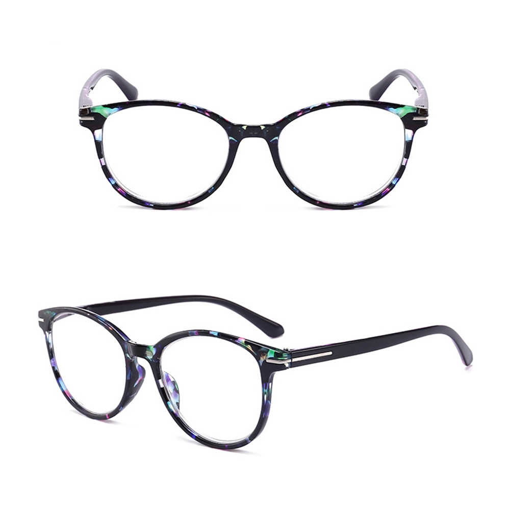 🍒QINJUE🍒 Women & Men Vintage Round Floral Frame Ultra-clear Vision Anti Glare Reading Glasses
