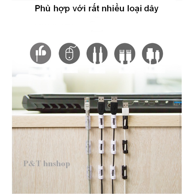 Vỉ 20 Nẹp Dán Tường Siêu Dính, Cố Định Dây Điện , Dây Cáp, …