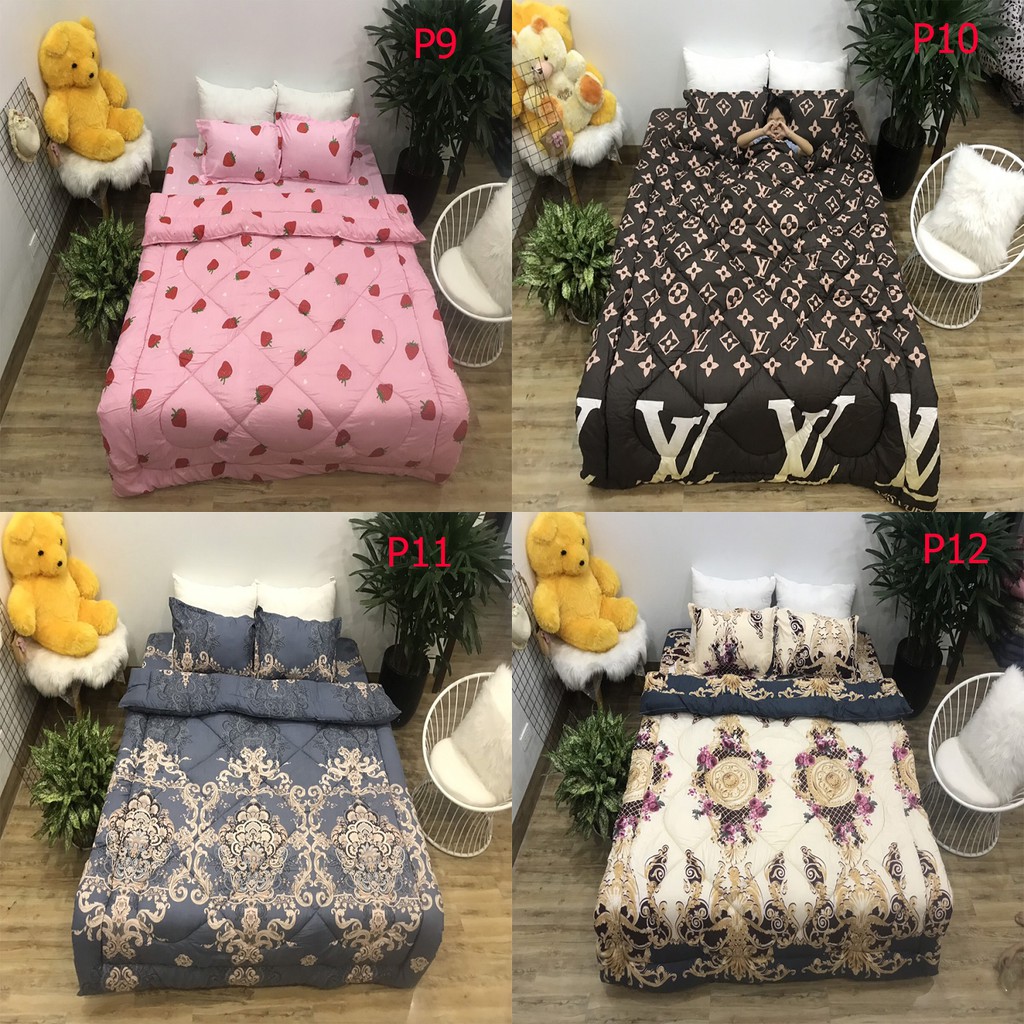 Bộ ga gối poly cotton loại đẹp (Chat chọn mẫu)