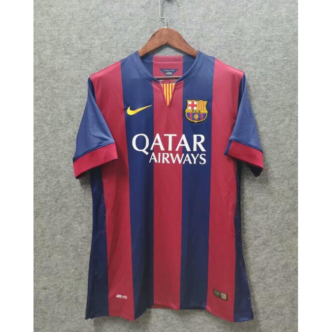 Áo Bóng Đá Kiểu Retro Barcelona 2014 2015 Cá Tính