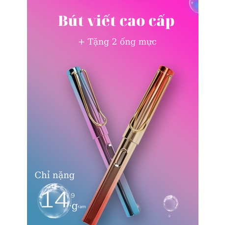Bút máy, bút viết luyện chữ đẹp ngòi 0.38mm - Tặng kèm 2 ống mực