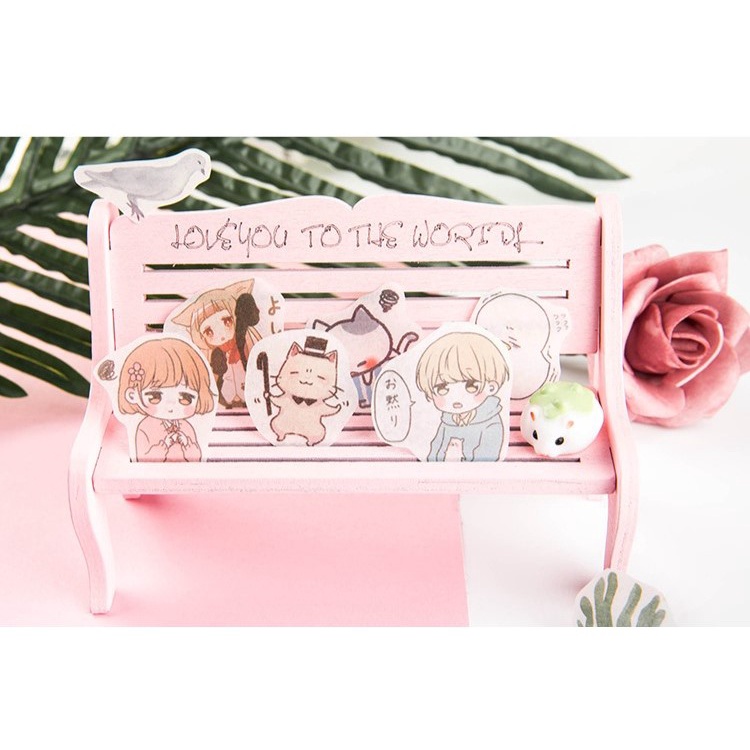 🔥HOT SALE🔥 Set 30 Tấm  Hình Dán Washi Sticker Trang Trí Sổ