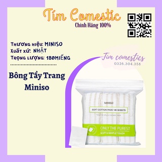 [HÀNG CHUẨN] Bông Tẩy Trang Miniso Nhật Bản Túi Zip_Skincare hiệu quả_ Tiết kiệm thời gian