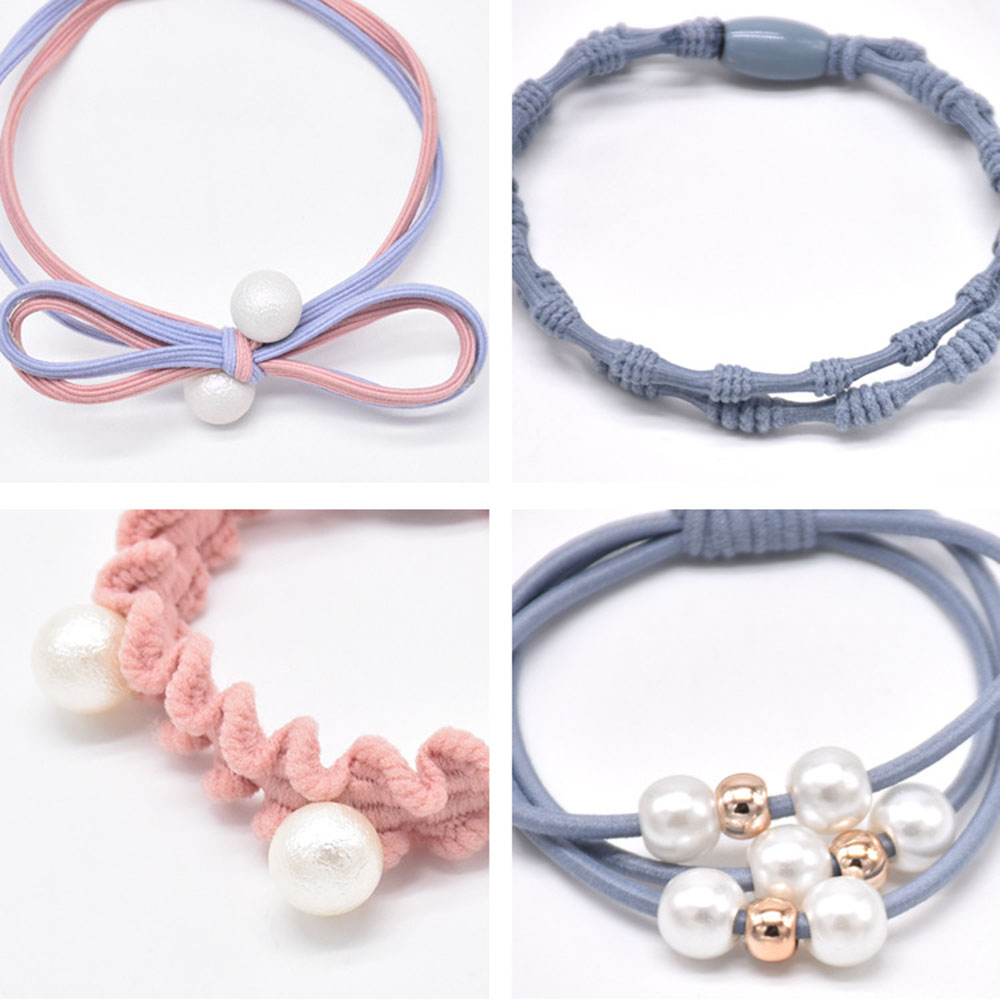 Hộp 12 Dây Buộc Tóc Co Giãn Nhiều Màu Tuỳ Chọn Xinh Xắn Cho Nữ