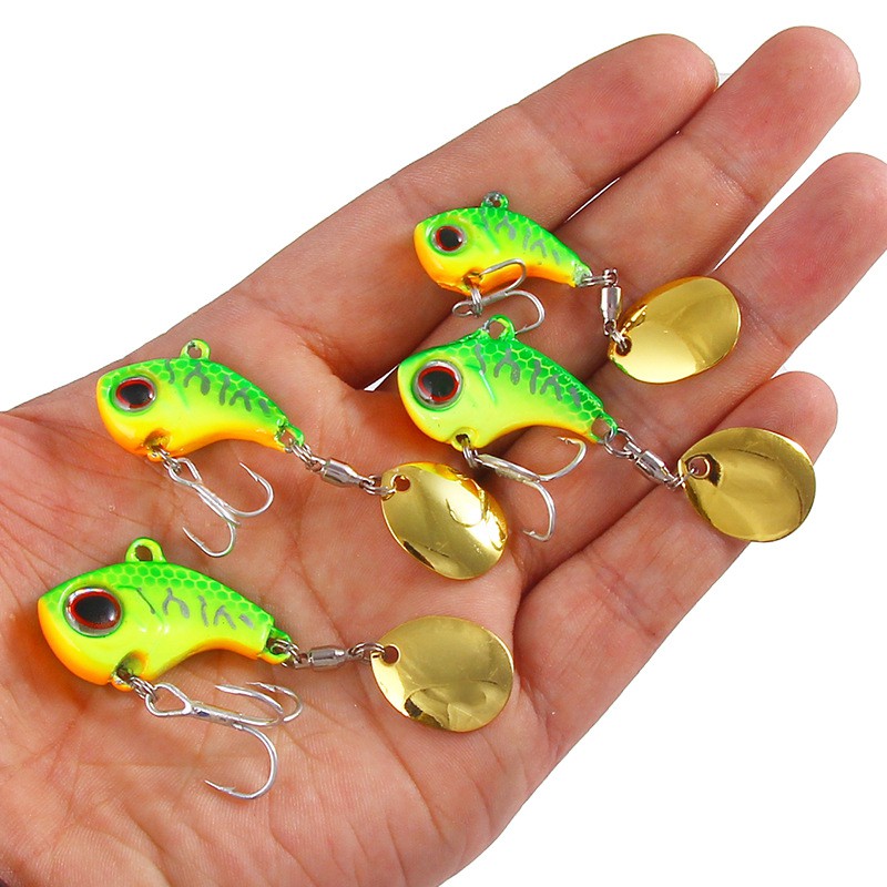 Mồi câu cá giả 3D dạ quang bằng kim loại 9-22g