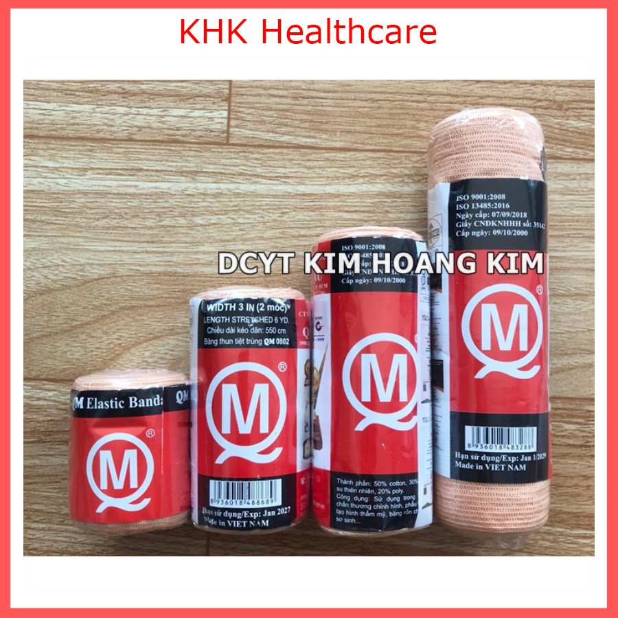Băng thun y tế các size Quang Mậu 1 móc, 2 móc, 3 móc, 4 móc - màu da