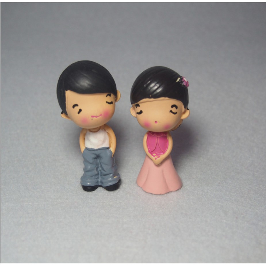 Mô hình đôi vợ chồng dùng trang trí tiểu cảnh, nhà búp bê
