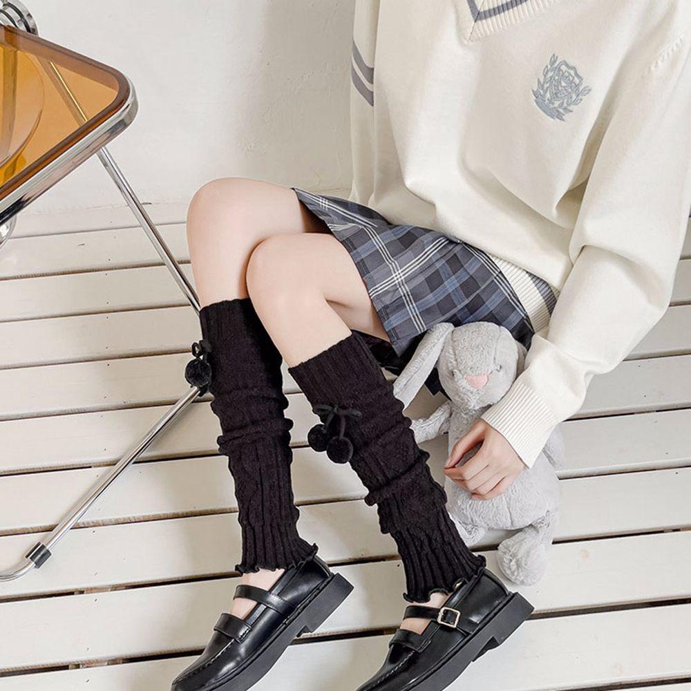 Dwayne Vớ Dệt Kim Giữ Ấm Chân Dáng Rộng Màu Sắc Ngọt Ngào Phong Cách Lolita Nhật Bản Thời Trang Thu Đông Cho Nữ