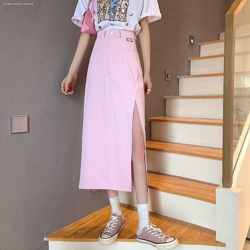 Chân Váy Dài FeiFanXiaoBai Xẻ Tà Phong Cách Hàn Quốc Dành Cho Nữ | BigBuy360 - bigbuy360.vn