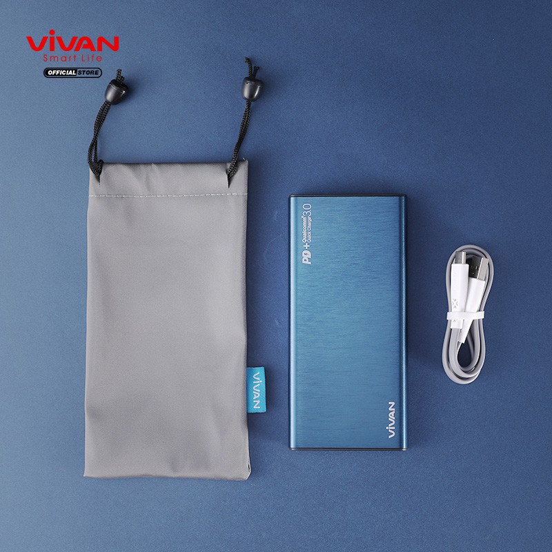 Pin Sạc Dự Phòng 10000mAh VIVAN VPB-F10S 18W Sạc Nhanh Chuẩn PD/QC 3.0 - 2 Input 3 Output