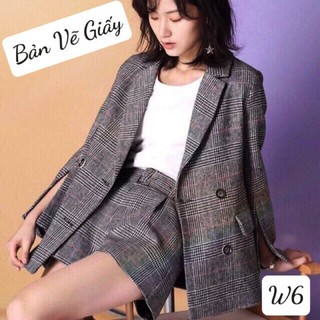 W6👩🏻‍⚖️BẢN VẼ RẬP GIẤY TỰ MAY ÁO VEST MIX QUẦN SHORT NỮ (S-XL)