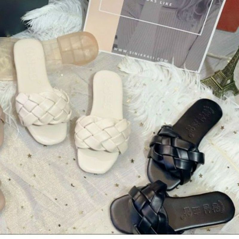 Dép xoắn cho bé_ dép quai đan da PU mềm cho bé  đế chống trơn trượt