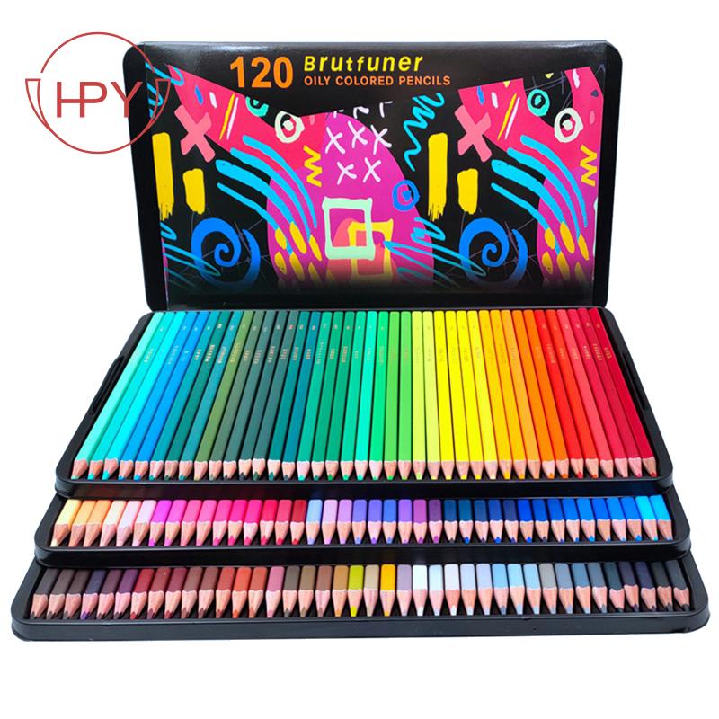 Brutfuner 120 Color Oily Colored Lead Colored Pencil Set for Students