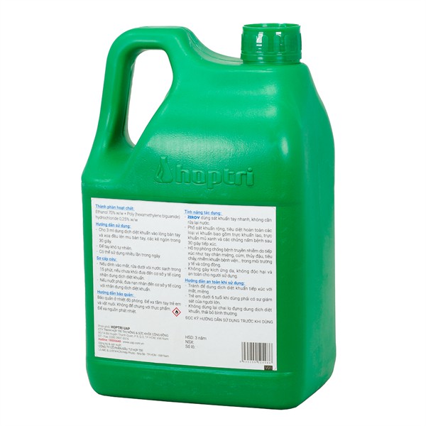 Dung dịch rửa tay khô diệt khuẩn Zero V bình 5 Lít