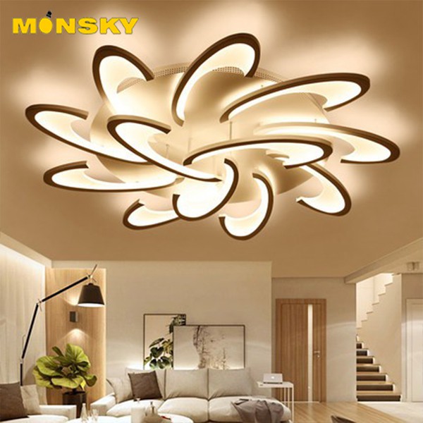 Đèn led ốp trần MONSKY trang trí - đèn trần trang trí - 12 cánh hiện đại