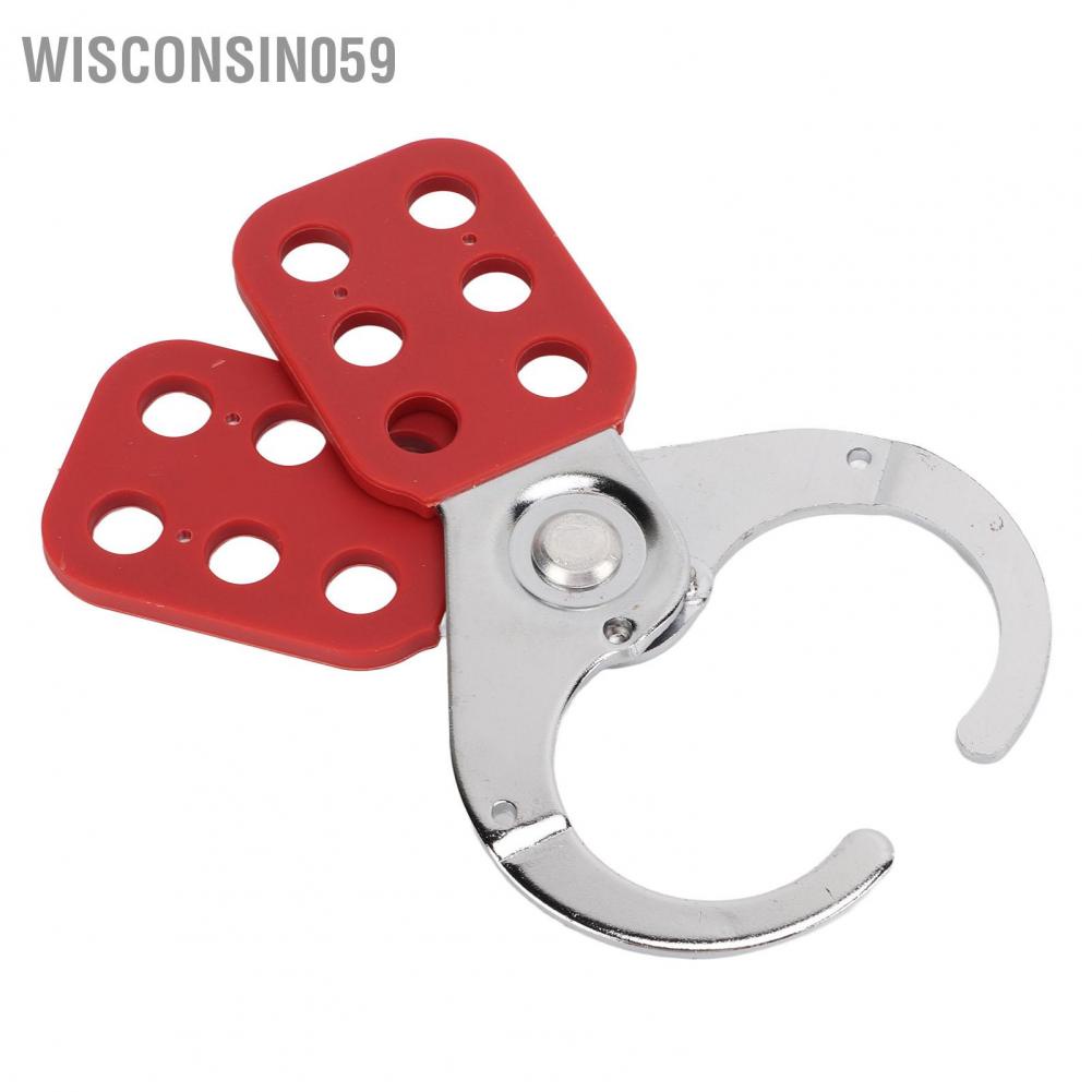 Wisconsin059 38mm/1.5in Lockout Tagout Hasp 6 Hole Security Lock with Padlock for Ind