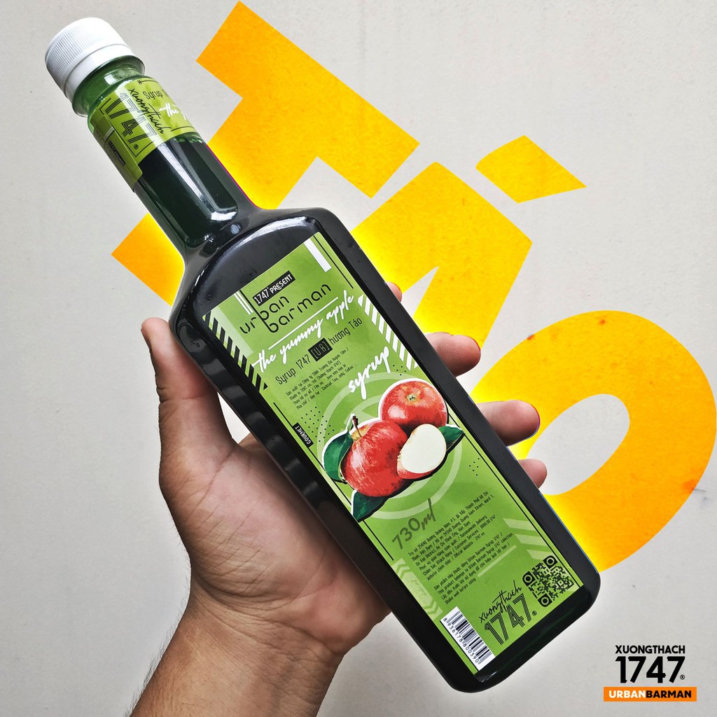 Urban Barman Syrup 1747 - Táo Xanh - 730ml - Siro