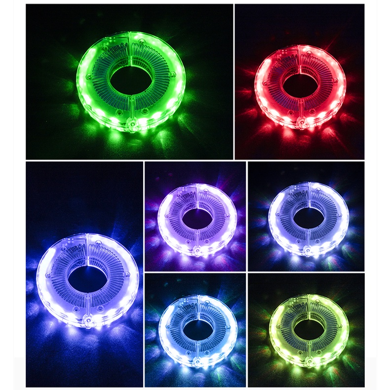 Rockbros Đèn Led Gắn Bánh Xe Đạp Chống Nước 7 Màu Kèm Sạc USB Chất Lượng Cao