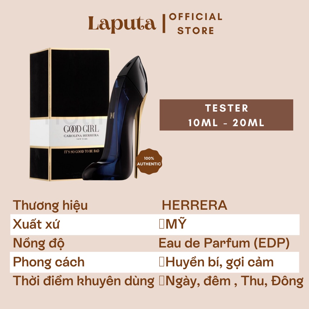 Nước Hoa Nữ guốc đen Good Girl Eau De Parfum quyến rũ, sang chảnh