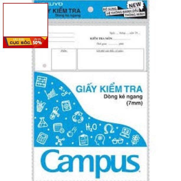 Giấy kiểm tra campus kẻ ngang - khách sỉ ib