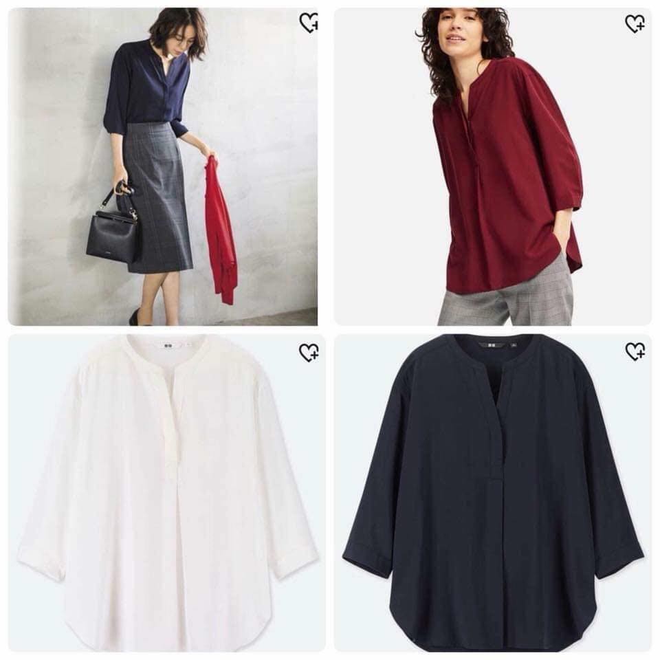 Áo sơ mi uniqlo dòng rayon cho nữ