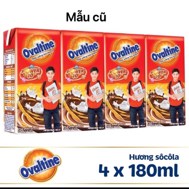 Combo 2 lốc Sữa Thức Uống Lúa Mạch Ovaltine 180ml