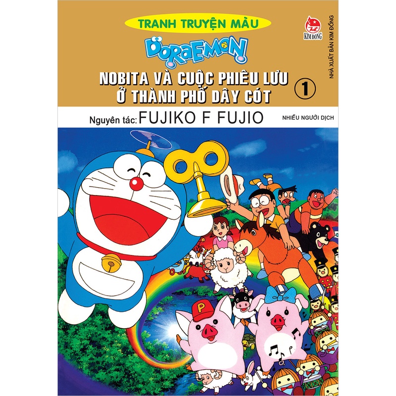 Sách - Doraemon Tranh truyện màu - Nobita và cuộc phiêu lưu ở thành phố dây cót - Tập 1