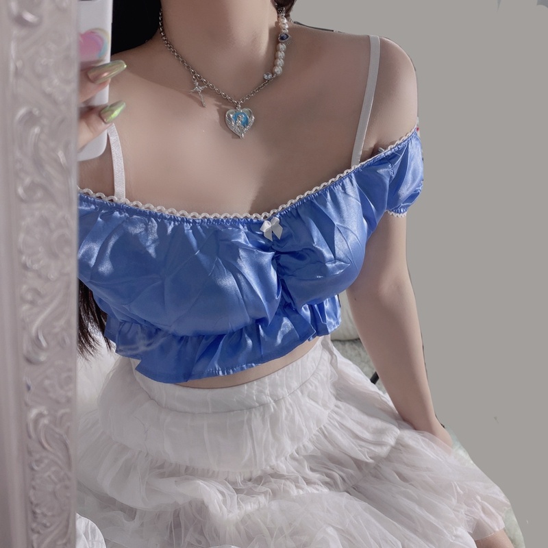 Vòng cổ Ngọc Trai Xanh Phong Cách Retro