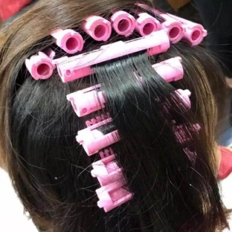 Hộp 25 kẹp Bấm phồng chân tóc lô uốn phồng chân tóc chuyên dụng