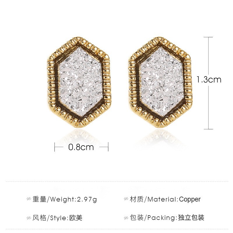 Bông Tai Đính Đá Hình Tròn Xinh Xắn Dành Cho Nữ