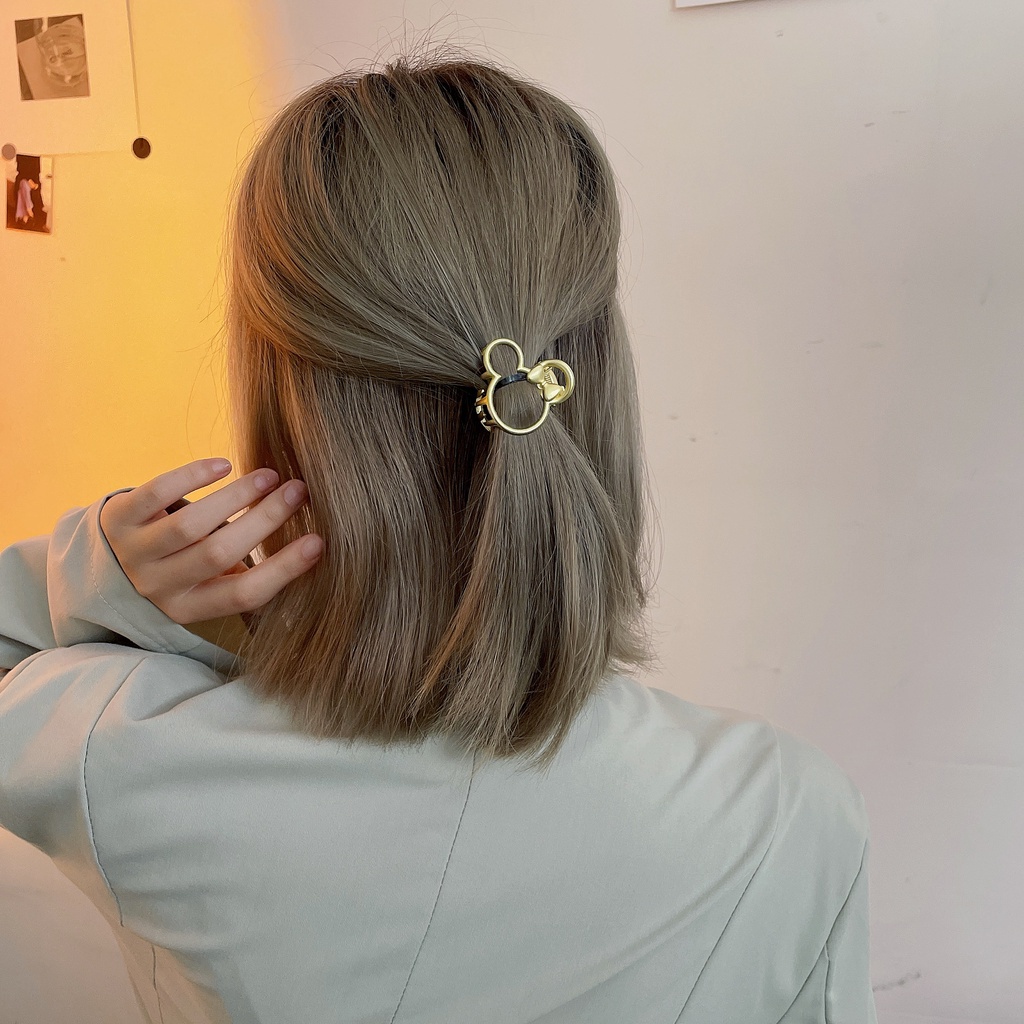 Kẹp tóc kim loại thiết kế đơn giản dễ thương