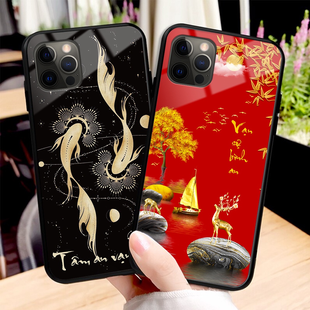 Ốp lưng KÍNH Iphone 12 PRO / 12 PRO MAX in hình  3D THƯ PHÁP SIÊU ĐẸP - RẺ- XINH