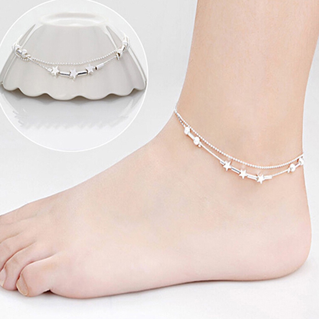 Lắc chân mặt ngôi sao trái tim thời trang dành cho nữ