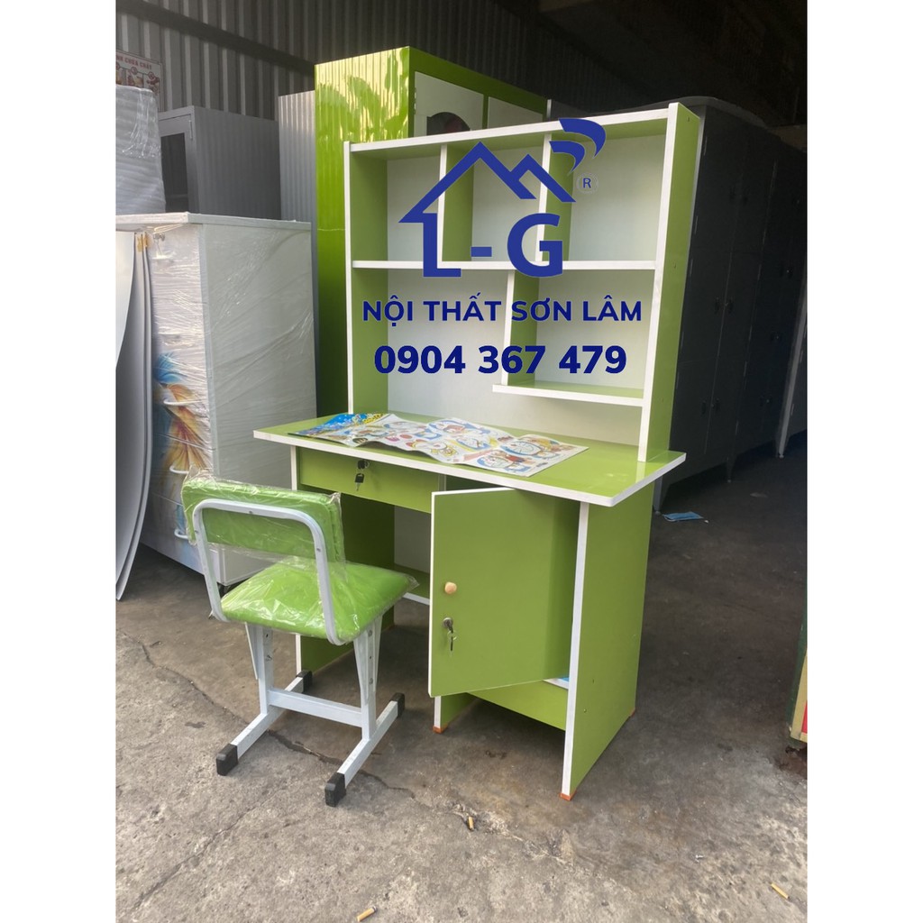 Bàn học sinh cho bé giá rẻ màu xanh lá - bàn học 1m, 1m2 - freeship | BigBuy360 - bigbuy360.vn