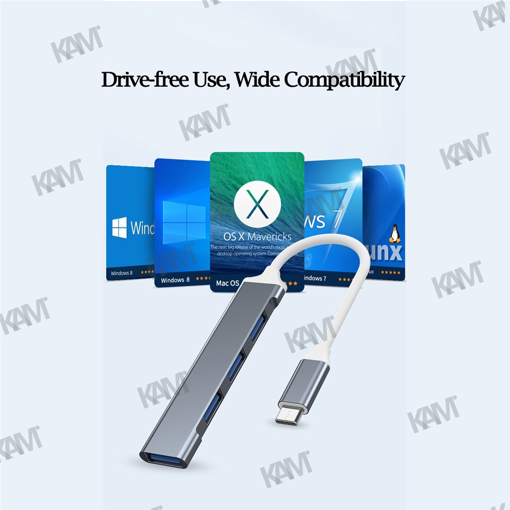 Bộ Chia 4 CổNg USB 3.0 TốC Độ Cao Kam ​​Bộ Chia Cổng USB 5Gbps 4 Cổng USB 3.0 2.0 Cho Máy Tính