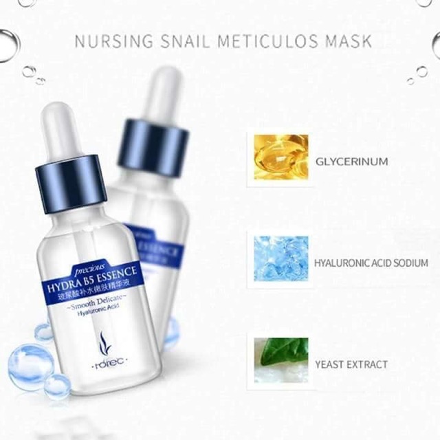 Serum Hydra B5 Essence Rorec  Dưỡng Ẩm, Làm Dịu Da, Căng Bóng, Mịn Màng, Ngừa Mụn, Se Khít Lỗ Chân Lông Chính Hãng