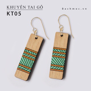 Bông tai gỗ Vintage