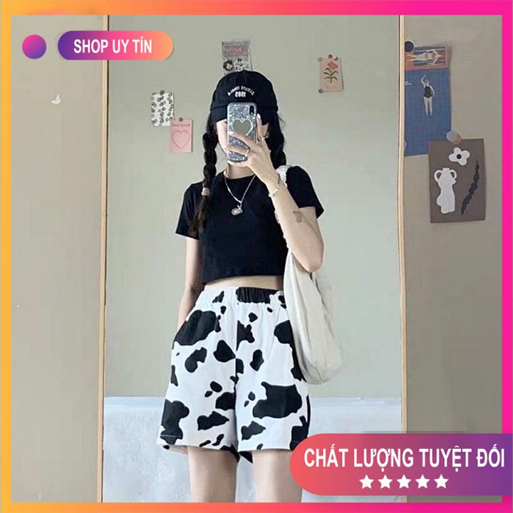 Quần Short Nữ 😽[FREESHIP]😽 Quần Bò Sữa Ống Rộng, Chất liệu Cotton-thoáng mát-dễ phối đồ cực kỳ dễ thương Mã TT06 | WebRaoVat - webraovat.net.vn