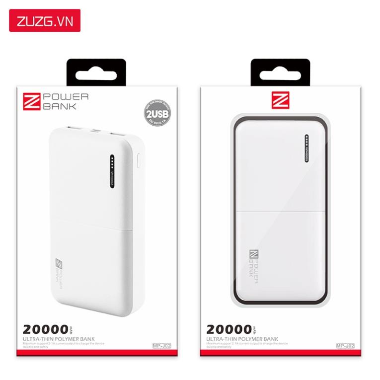 [HOT] Sạc dự phòng 20000mah chính hãng ZUZG J02