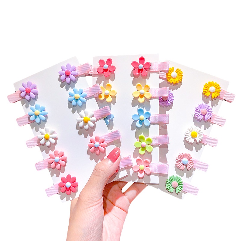 Set 10 kẹp tóc mỏ vịt bọc vải cho bé xinh xắn tiện dụng - kẹp tóc Hàn Quốc- Selenshop