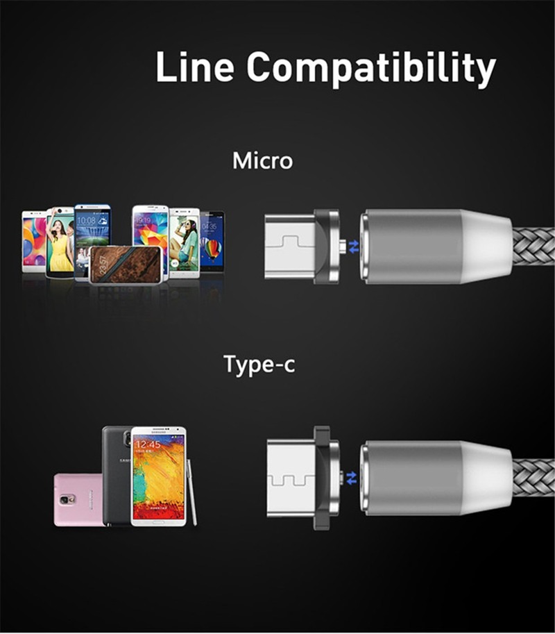 Cáp Sạc Nam Châm Cổng Usb Type C Cho Iphone Oppo Huawei Xiaomi