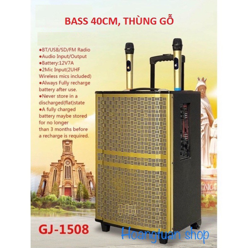 Loa kéo suny box GJ1508 bass 4 tấc