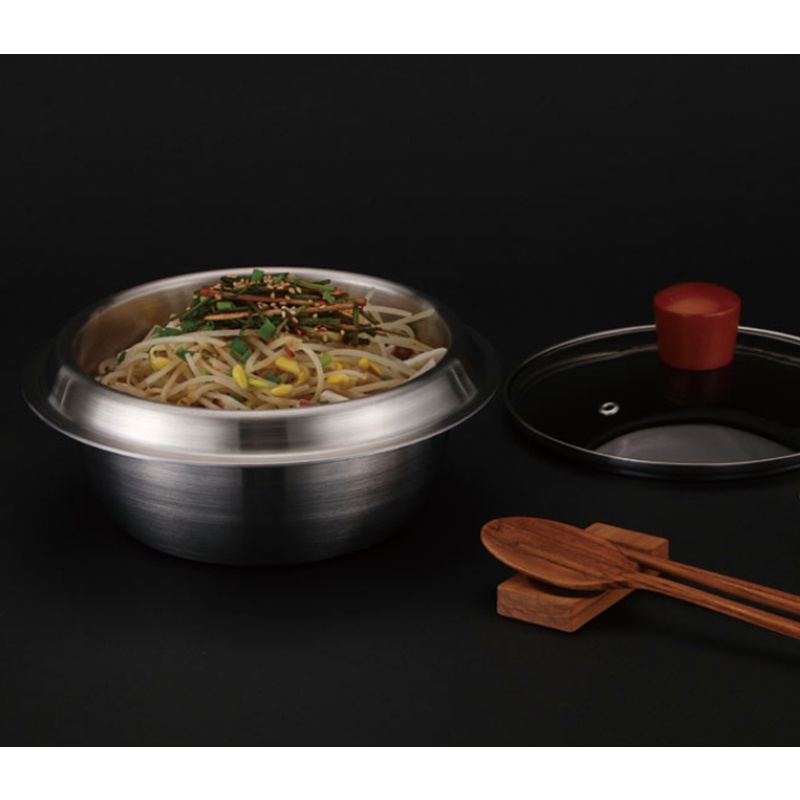 Nồi lẩu bằng thép không gỉ Elacuisin Tất cả Gamasot 18cm / 20cm / 22cm Nồi cơm điện truyền thống Hàn Quốc IH Indcution Korea Premium Cookware