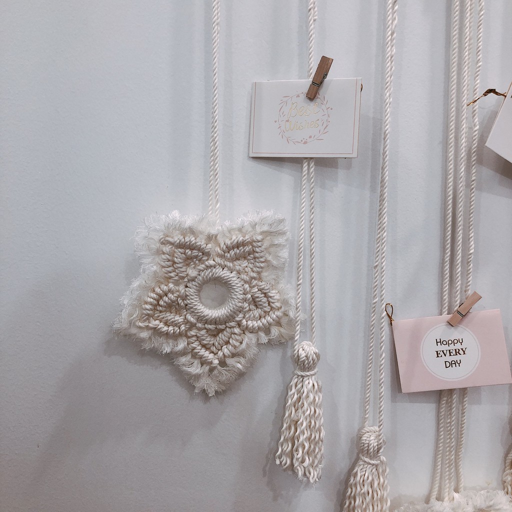 A3 Dây treo ảnh tết macrame trang trí phòng decor nội thất