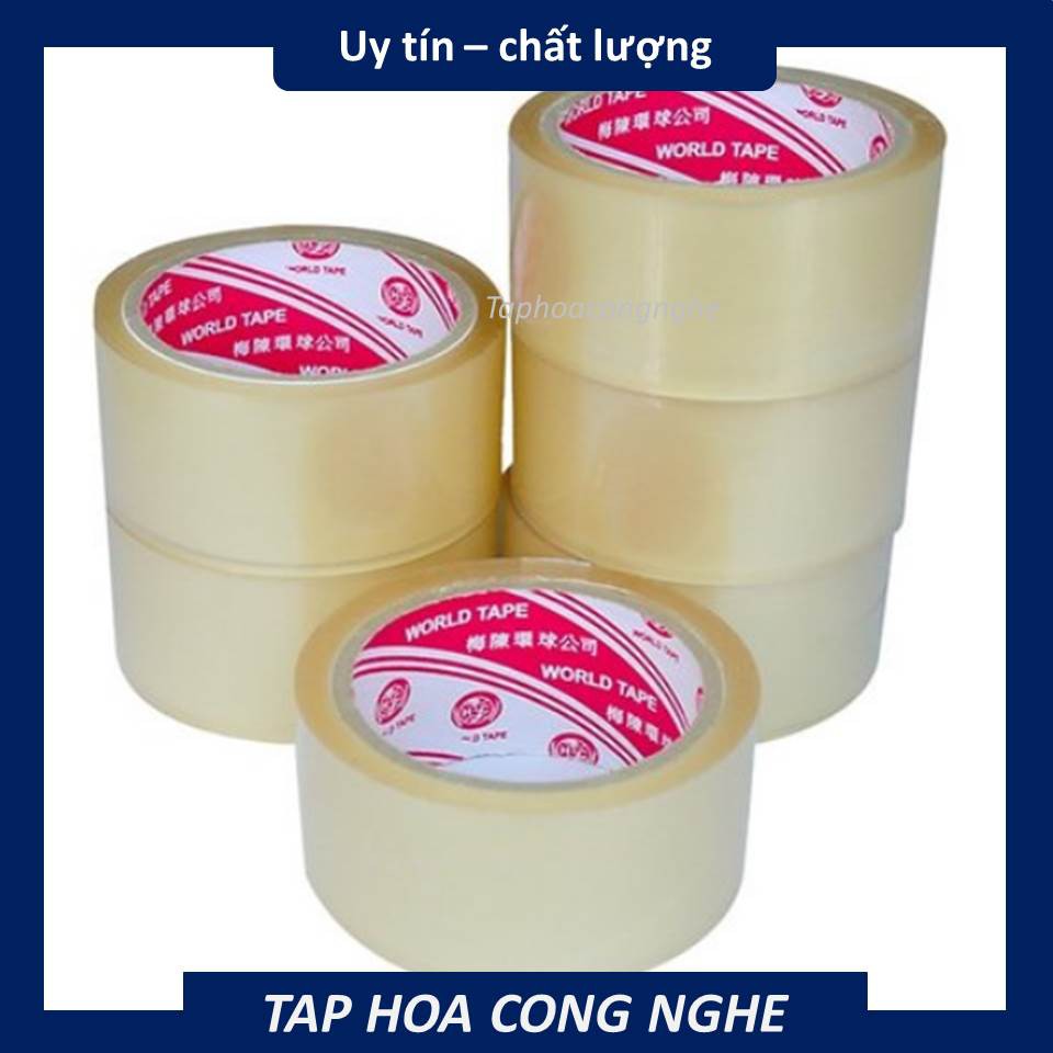 Băng keo trong siêu dính,đóng hàng dán thùng 5F-100 yard