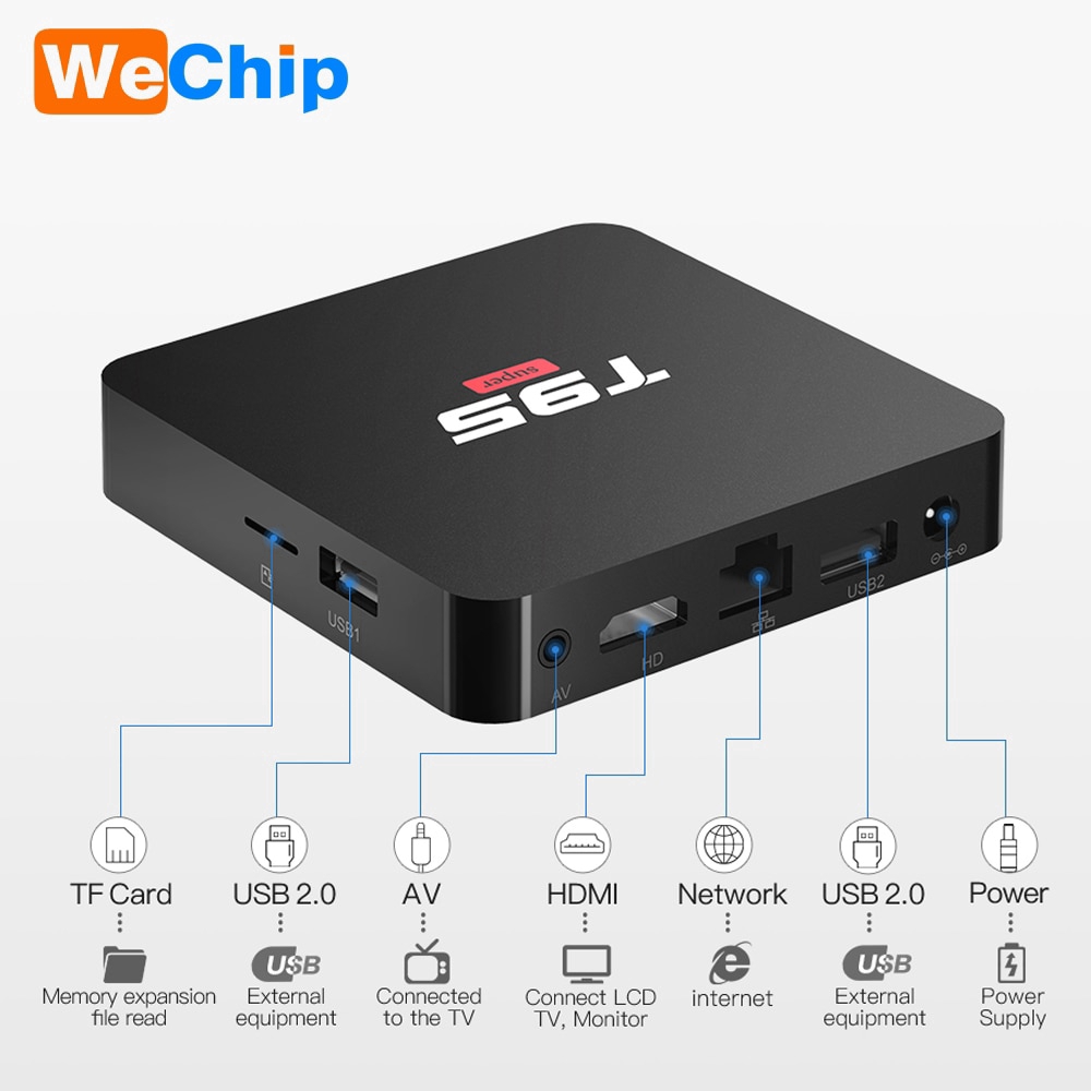 Thiết Bị Chuyển Đổi Tv Thường Thành Smart Tv Android 10 Tv Box T95 H3 Gpu G31 2gb Ddr3 Ram 16gb 2.4g Wifi Hd Ott Media Player