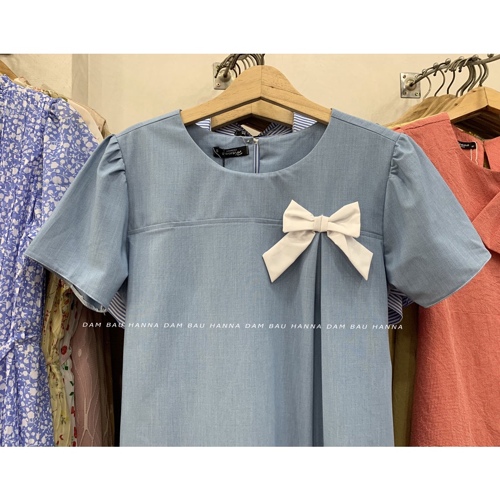 [HANNA size 40-100kg] Đầm bầu công sở dễ thương big size có size 100kg chất vải cao cấp thấm mồ hôi tốt mùa hè dáng dài