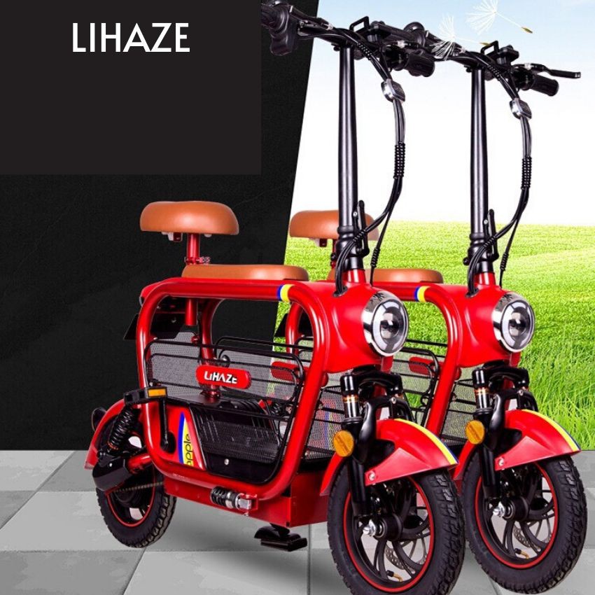 Xe điện Hot Girl LIHAZE - Pin 15A, Thông minh, Thanh lịch, nhỏ gọn, Chở thú cưng Dạo phố.